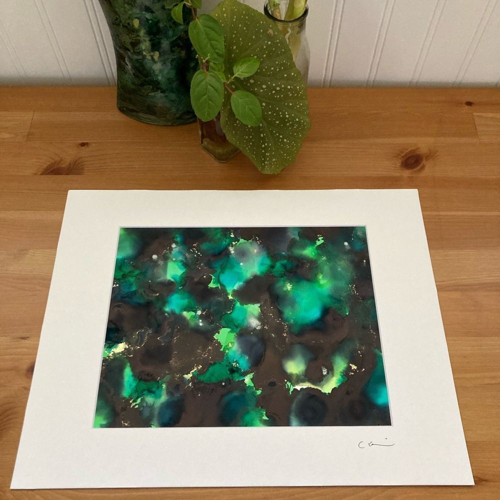 New Original Signed Artwork Alcohol Ink on Paper